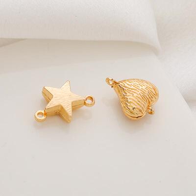 14k包金保色五角星磁扣手链项链