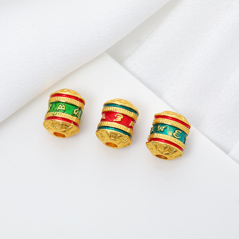 沙金包金保色滴油六字真言桶珠10mm转运珠diy大孔配珠手链项链,饰品/流行首饰/时尚饰品新,其他DIY饰品配件,淘宝优惠券,粉丝福利购,淘宝优惠卷