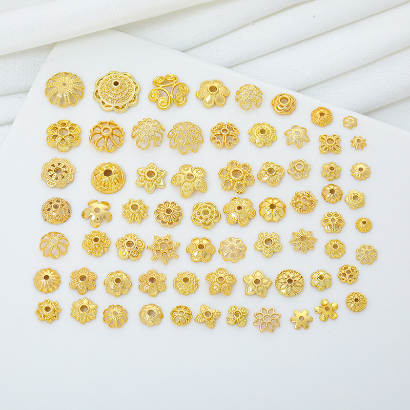 18K铜镀保色多款4/5/6/7/8MM花托帽托珠垫片diy手链项链饰品配件,饰品/流行首饰/时尚饰品新,其他DIY饰品配件,淘宝优惠券,粉丝福利购,淘宝优惠卷
