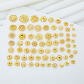 18K铜镀保色多款 8MM花托帽托珠垫片diy手链项链饰品配件