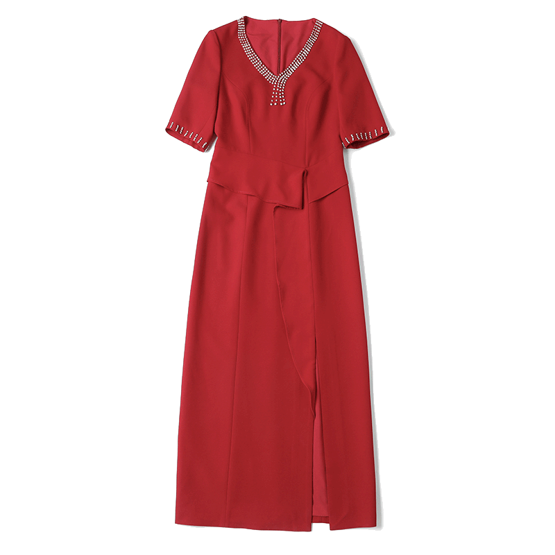 高端婚礼妈妈装喜婆婆礼服连衣裙女气质百搭敬酒服晚礼服2024春夏