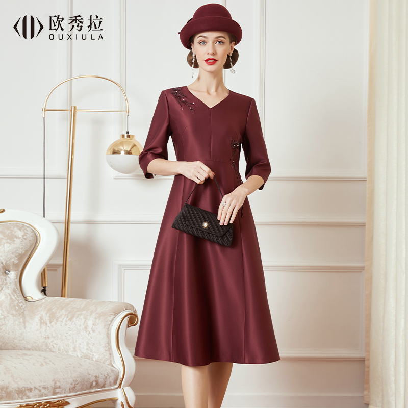 礼服喜婆婆婚宴装洋气阔太太春秋