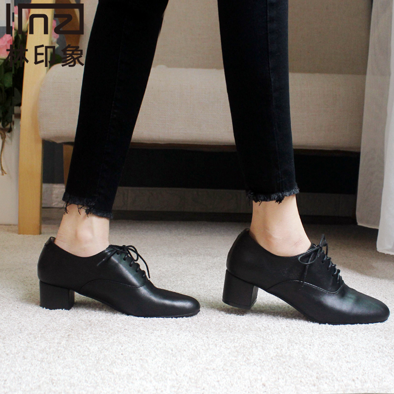 iinzi林印象明星同款系带单鞋