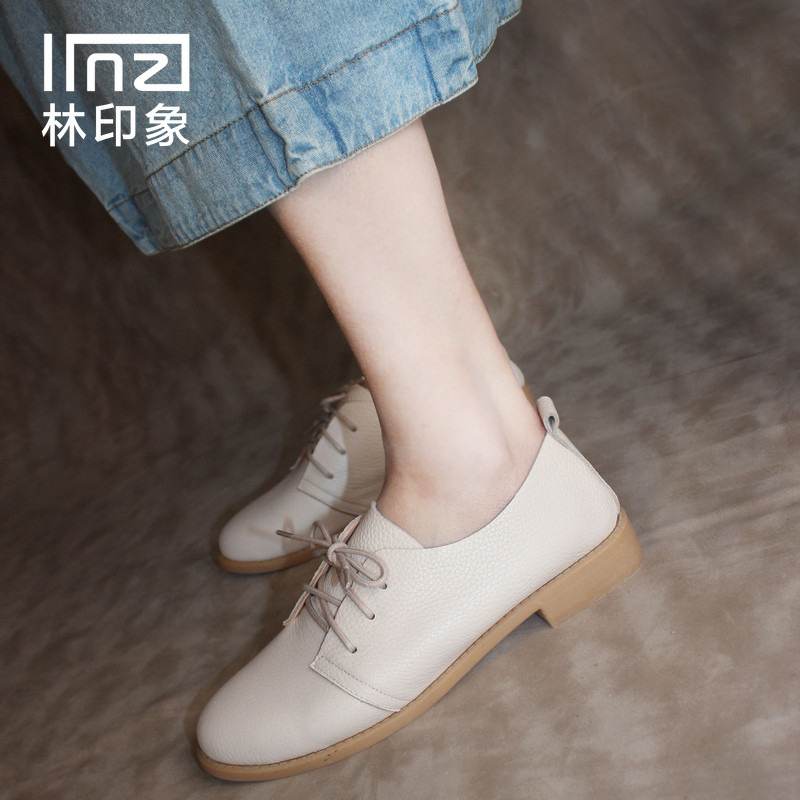 文艺iinzi林印象复古风小白鞋