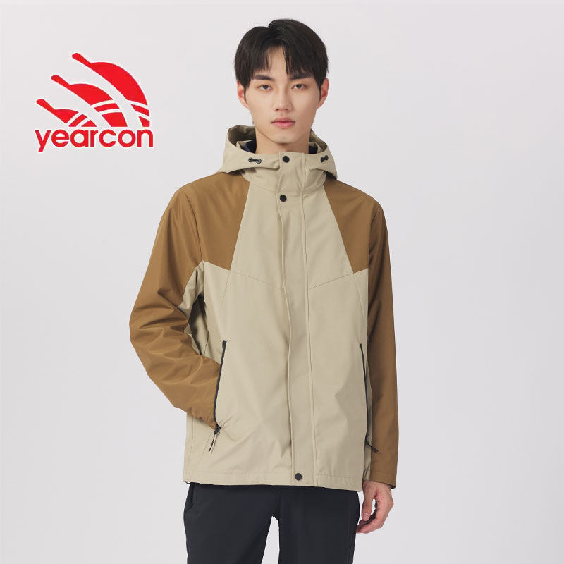 意尔康冲锋衣男款春秋款三合一可拆卸户外登山服风衣外套51628215