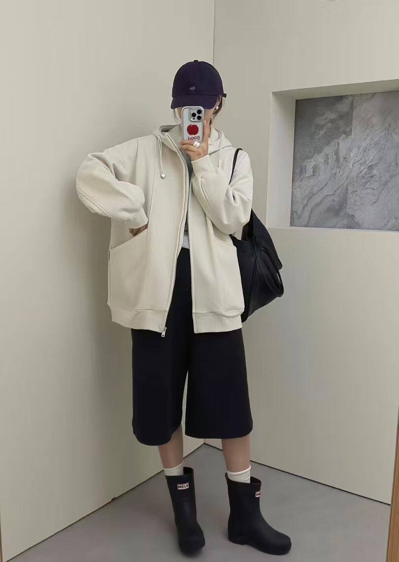 贝贝家冬季加绒加厚福利款加绒加厚大外套宽松显瘦大版卫衣开衫女