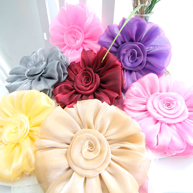 2个装窗帘绑带窗帘扎束带扎花绑绳绑花窗帘扣磁铁牡丹一对