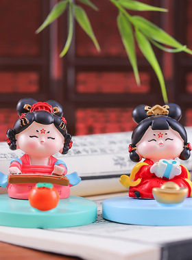 古风美女唐小环琴棋书画系列手机支架装饰品摆件家居追剧厂家批发