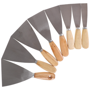 道酬油灰刀加厚型多功能铲刀腻子刀木柄油漆工抹刀刮刀12345英寸