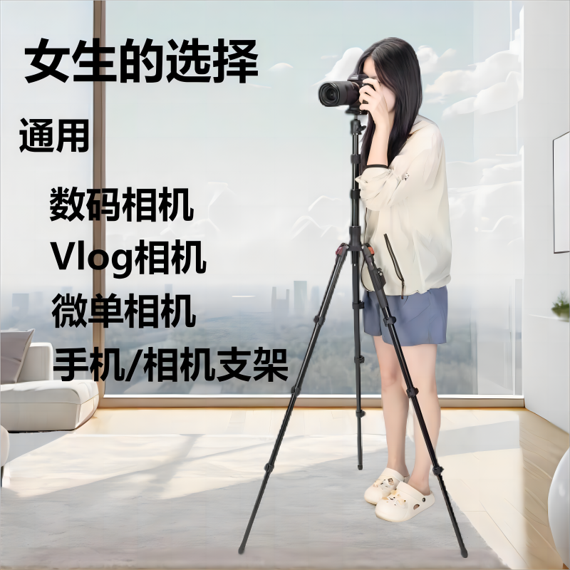 云腾180手机相机三脚架适用女生入门数码相机索尼 ZV-1 ZV-E10M2 7CM2微单相机ZV-E10L直播vlog微单相机支架