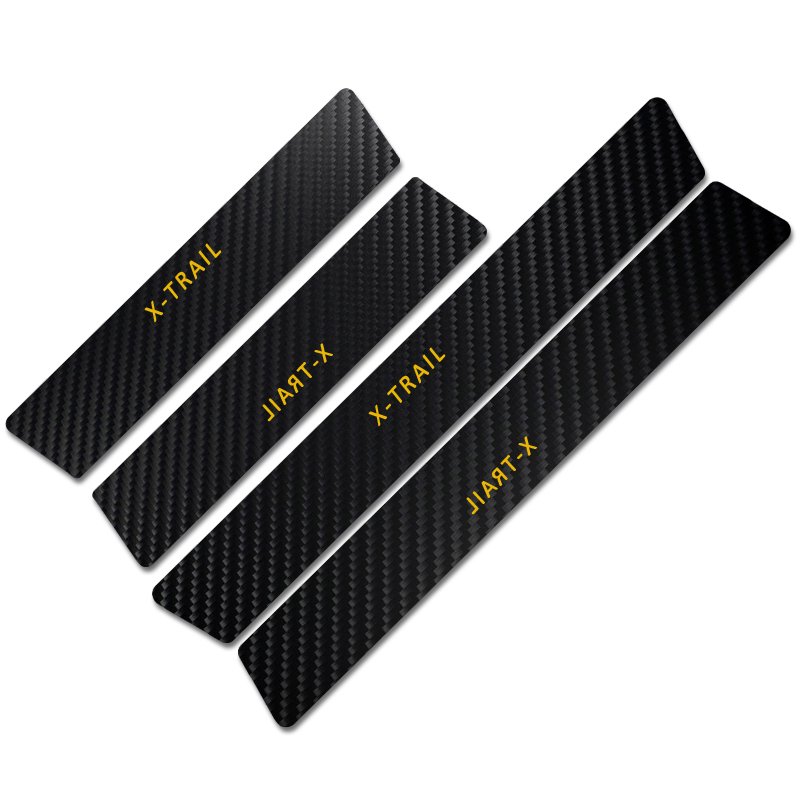 专用于马自达3昂克赛拉cx4阿特兹cx5门槛条 碳纤维皮革迎宾踏板贴