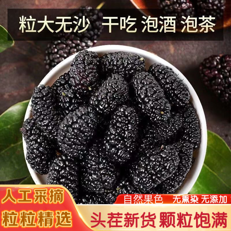 桑葚新货干净无沙精选四川黑桑葚干泡水泡酒泡茶桑葚干无硫无添加