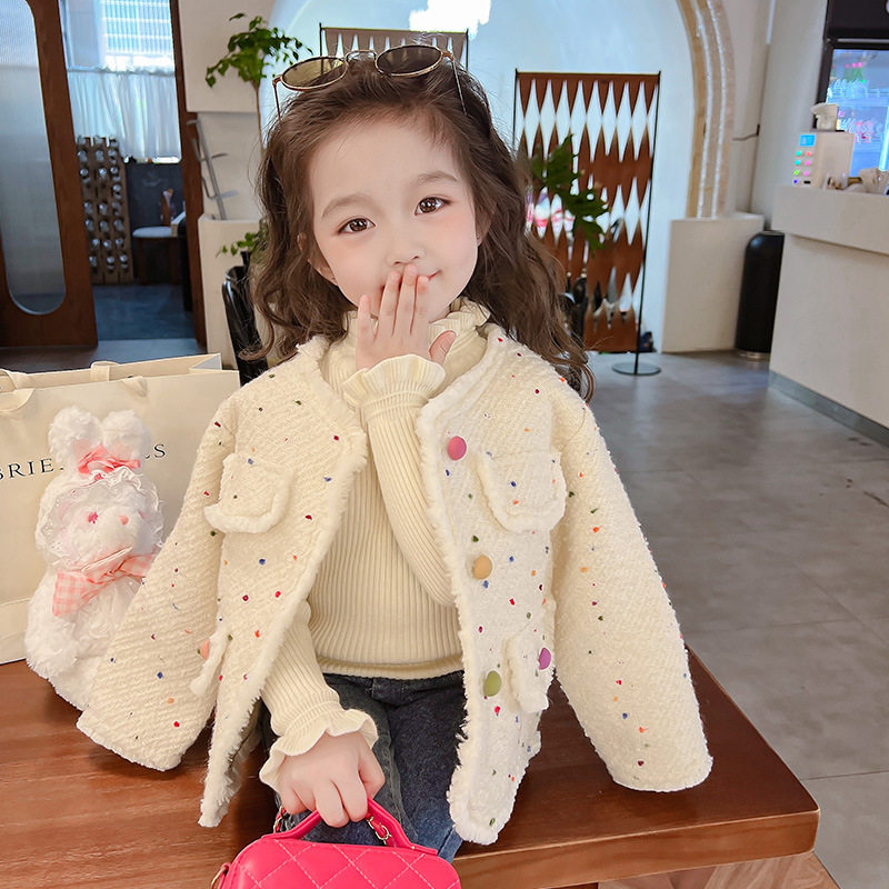 女童春款外套2025新款洋气儿童春季保暖童装女宝宝春装小香风上衣