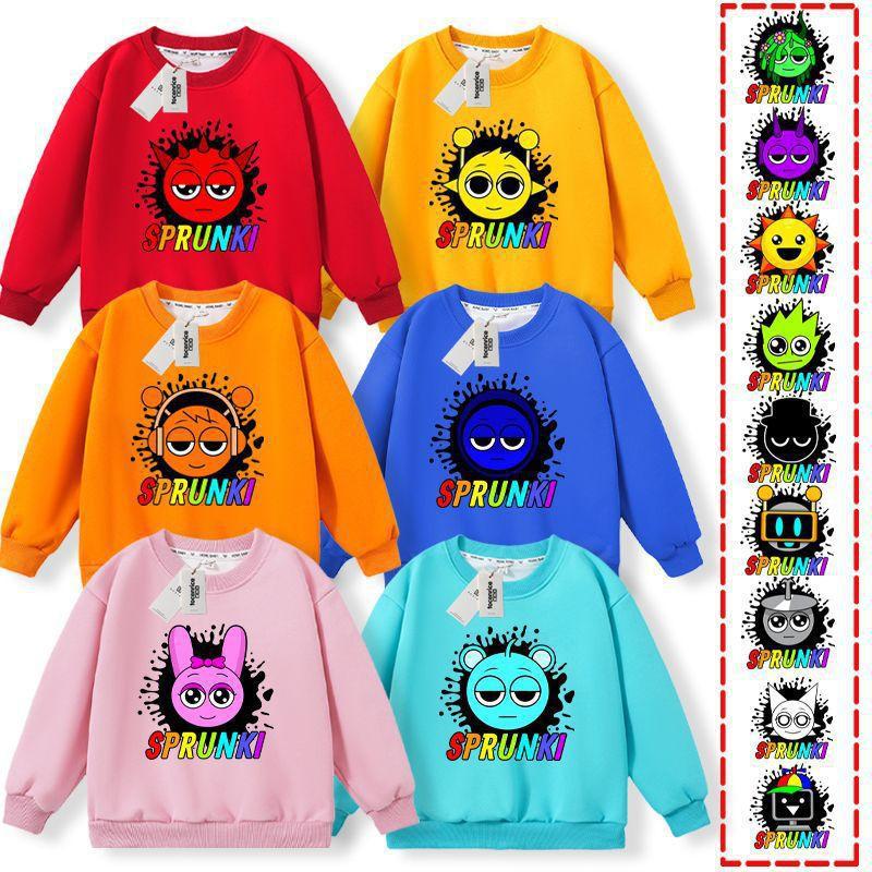 sprunki节奏盒子衣服儿童卫衣长袖上衣春秋冬男童联名款小天西蒙
