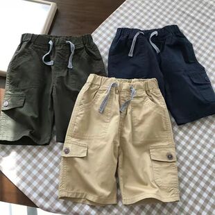 薄款 夏季 实用休闲百搭110 170码 梭织棉布 新款 儿童五分裤 男童中裤