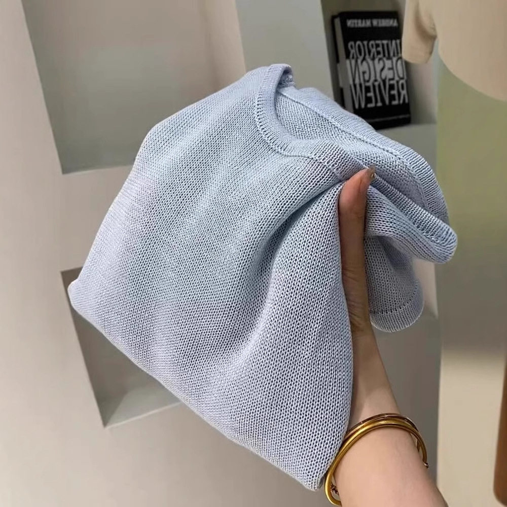 淡蓝色夏季微透上衣女天丝亚麻冰丝针织衫高级感薄款长袖防晒