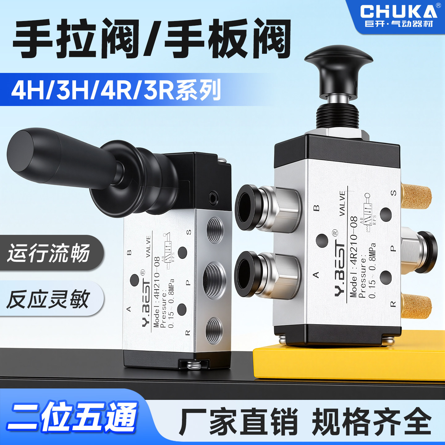 气动手拉阀3R2104H210-08