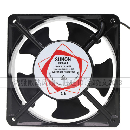 建准sunon散热风扇200v工业机柜电柜配电箱12038轴流风机DP200A