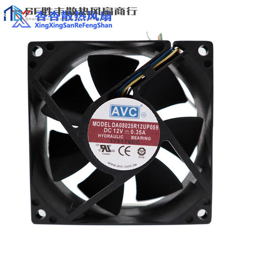 原装 奇宏/AVC 8025 12V 0.35A DS08025R12UP059 4针PWM调速风扇