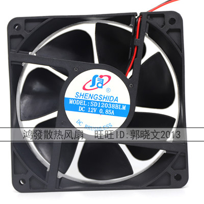 原装 SHENGSHIDA SD12038BLM 12V 0.85A 12038双滚珠暴力散热风扇