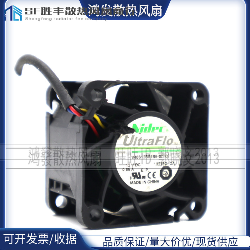 Nidec V40S12BS1B5-07T02 12V 0.66A 4线PWM 4厘米 4028 散热风扇