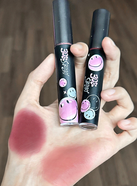 3CE粉酷笑脸联名唇釉眼影盘肉粉色烟紫色fade in秋冬唇釉新品持久