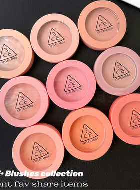 3ce腮红soft salmon丝绒哑光三文鱼自然氛围感不晕染monopink