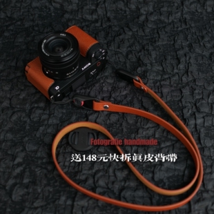 索尼ZVE1真皮皮套保护套相机包头层牛皮适用于索尼