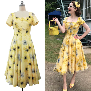 了不起的麦瑟尔夫人连衣裙同款复古裙子第二季中长款温柔系穿搭女