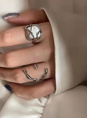 月光森林~超仙珍珠戒指女小众设计气质食指戒个性时尚高级感指环