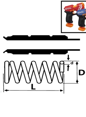 NERF蛟龙升级卷毛弹簧圈一球Rival短弹彩虹圈能量卷