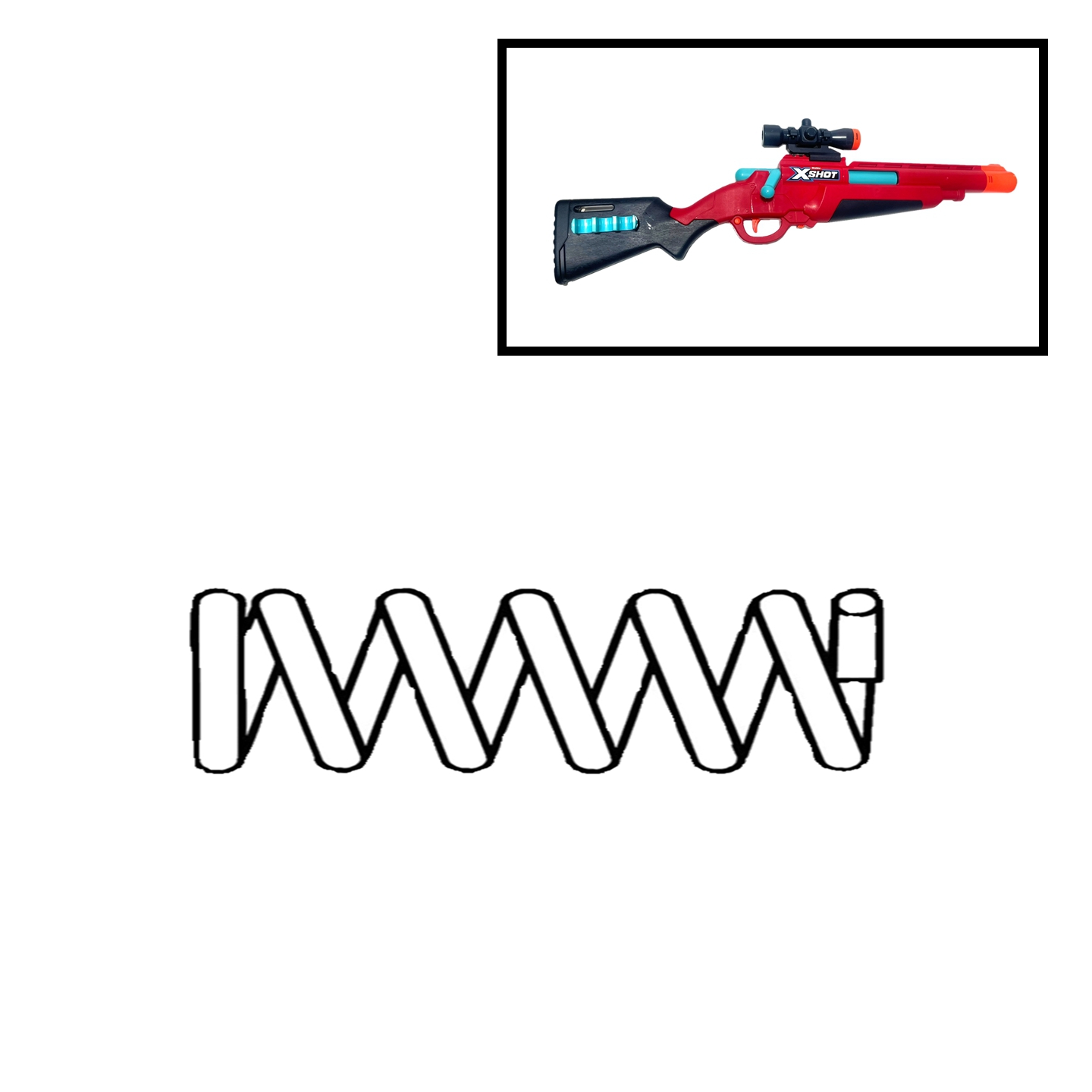 兼容ZURU软弹枪抛壳机械发射器36875配件提升性能射程弹簧卷毛