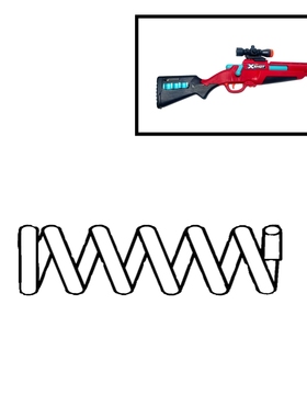 兼容软弹枪抛壳机械发射器36875配件提升性能射程弹簧卷毛