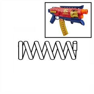 NERF热火软弹枪装甲系列烈焰龙纹发射器改装配件升级弹簧卷毛
