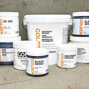 3550油画布面做底用3560 高登石膏底料GESSO白色黑色丙烯底涂 包邮