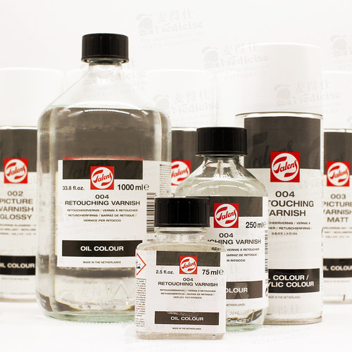 进口TALENS泰伦斯润色上光油004油画重画衔接媒介剂75ml-1L 单瓶