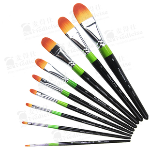 韩国进口华虹982系列油画笔水粉水彩图案笔 遮瑕笔美甲化妆画眉笔