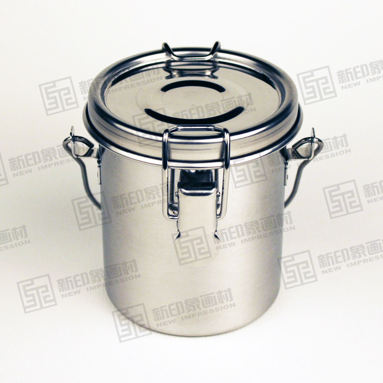 包邮麦得仕密封闭式不锈钢油画洗笔筒洗笔罐器具装媒介用清洗笔桶