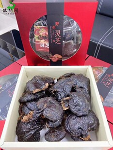 长白山紫灵芝300g礼盒装赤灵芝半野生灵芝片赤林芝可打粉东北