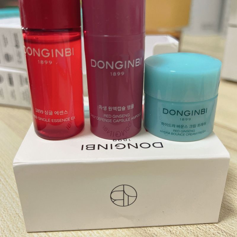 25年韩国DONGIBI彤人秘红参津/润水乳面霜精华眼霜中样五件套套装