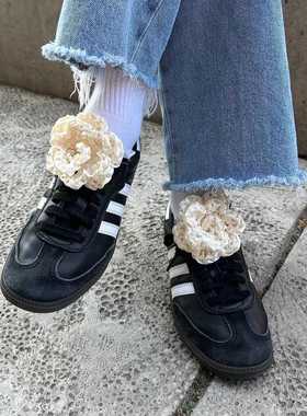 小众设计丝带丝绸编织鞋子装饰大花万能搭头绳发夹chorker