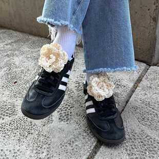 小众设计丝带丝绸编织鞋子装饰大花万能搭头绳发夹chorker