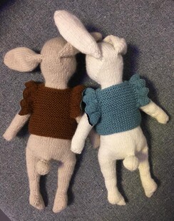 棒针编织小兔子奥黛尔傲娇兔素体 非成品儿童玩具玩偶 衣服材料包