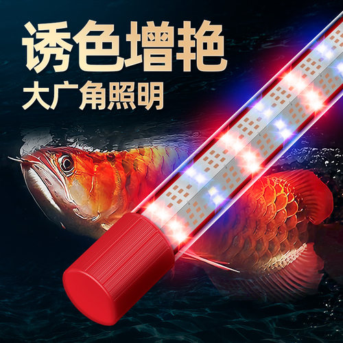 T8管2.5c管纯白鱼缸变色led广角鱼缸灯高亮增艳防水族潜水节能