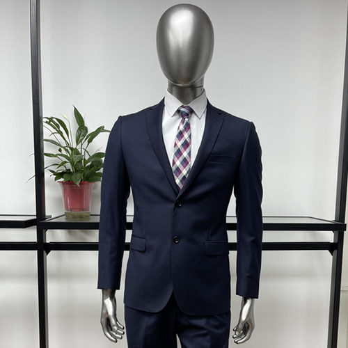 依文修身商务男士西服蓝色