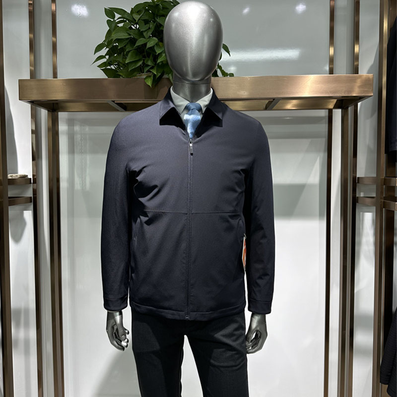 鹅绒直充款男士商务行政羽绒夹克