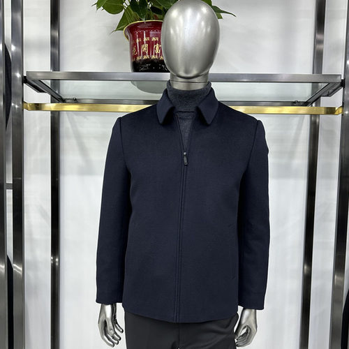 羊毛羊绒蚕丝内胆脱卸款夹克加厚