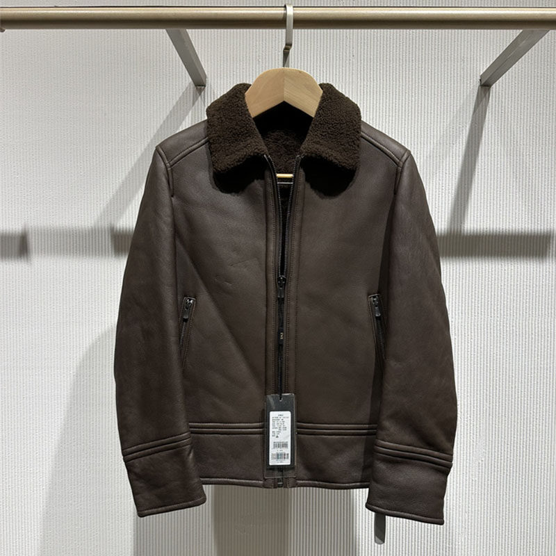 依文专柜正品男士羊皮皮衣皮毛一体设计保暖时尚休闲翻领夹克外套,男装,皮草,淘宝优惠券,粉丝福利购,淘宝优惠卷
