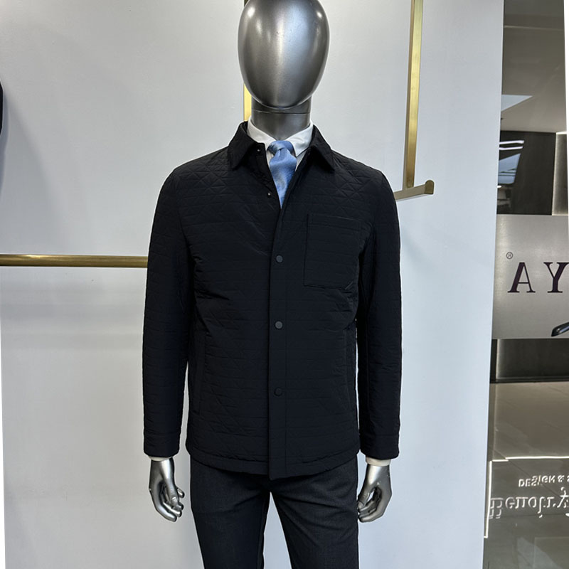 鹅绒直充男士羽绒服热特母微弹料