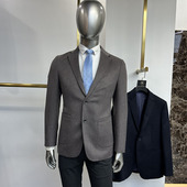 80羊毛10蚕丝10山羊绒男士 商务4色 修身 休闲西服 羊毛单西外套时尚